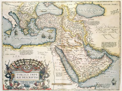 Map of the Middle East, from Theatrvm Orbis Terrarvm, 1570 by Abraham Ortelius